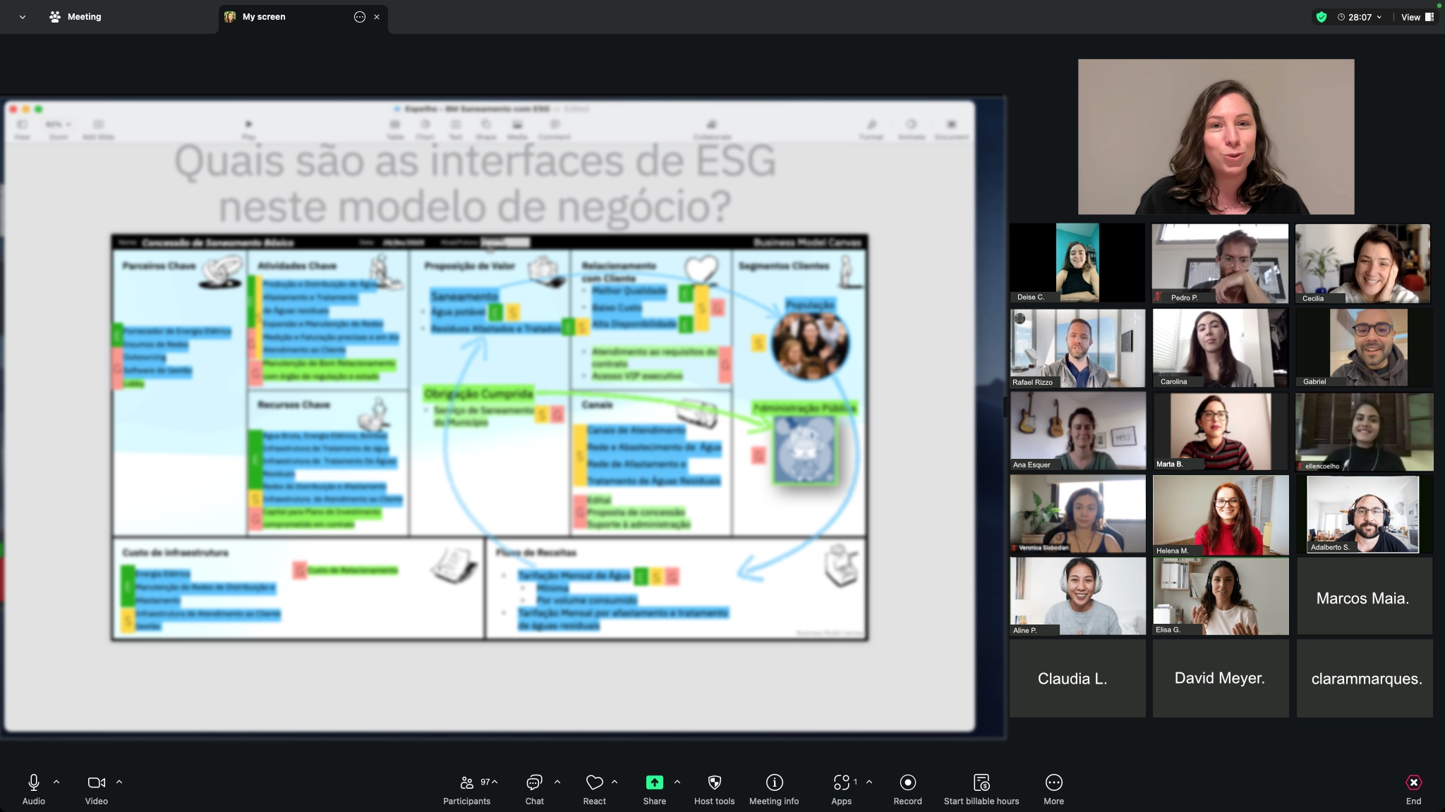 Encontro de mentoria em grupo no DECOLE